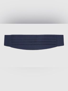 NWT GUCCI SILK CUMMERBUND WITH GG PATTERN NAVY BLUE ADJUSTABLE Sz L 💙💝